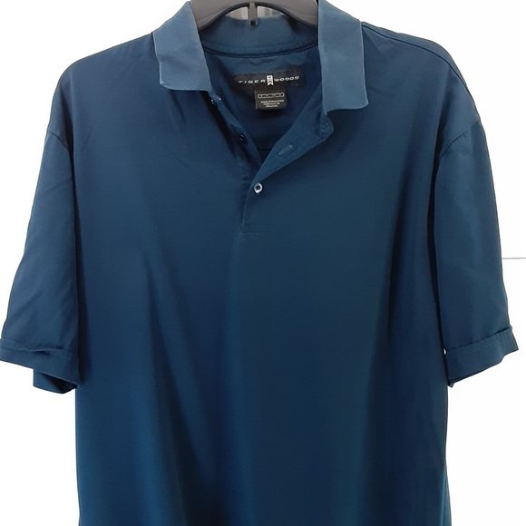 Nike Tiger Woods Men's‎ Polo Shirt Short Sleeve Stretch Size S Navy Blue - Picture 1 of 8